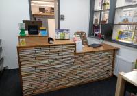 The Book & Jigsaw lounges –Bookshop counter